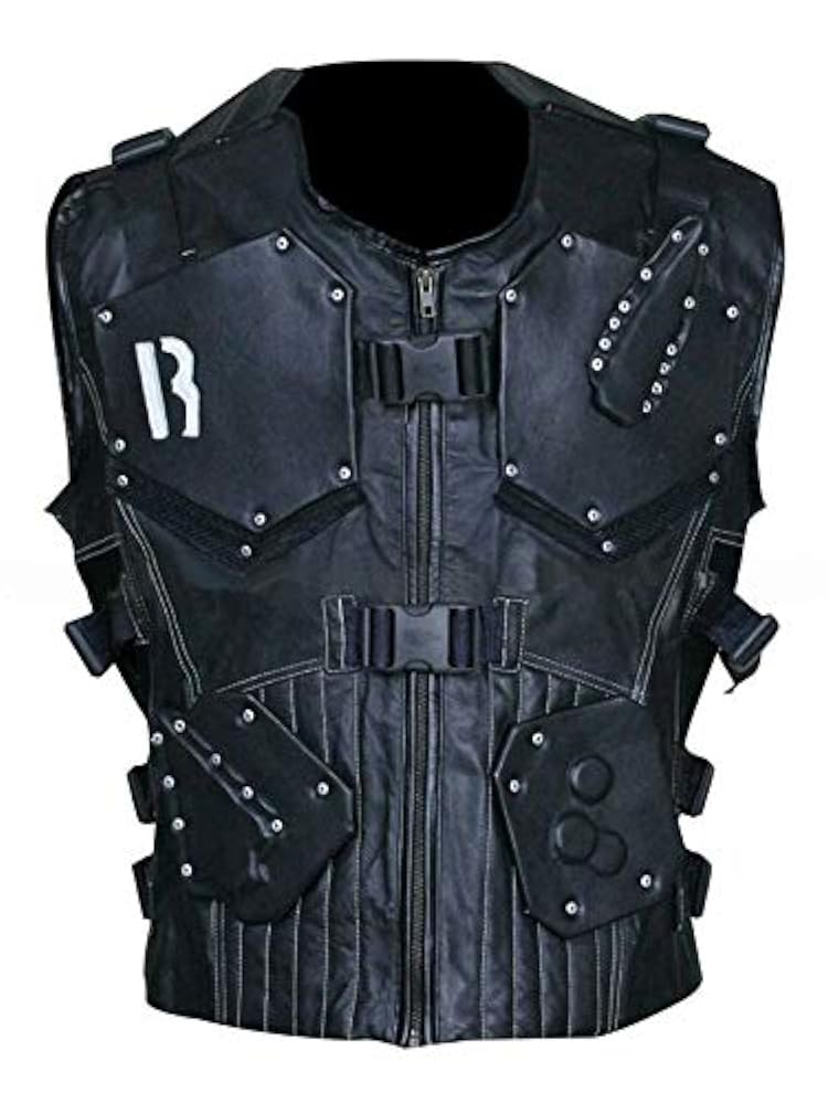 XS -Black- Faux Leather - Joe MA-1 Vest at Amazon Men's